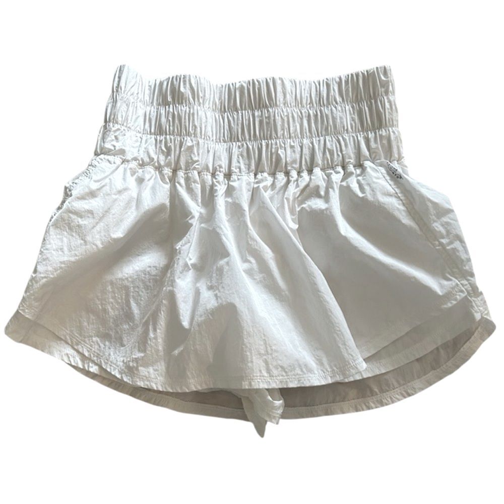 FP Movement Free People White High Waist Athletic Shorts L